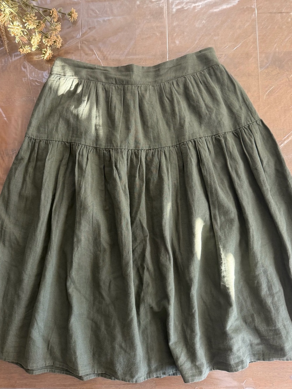 Caslon Olive Green Circle Skirt